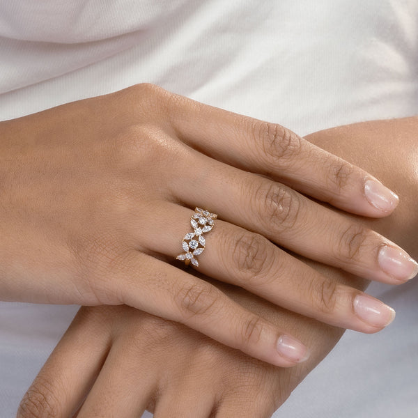 Alyssa Trio Marquise Bouquet Ring