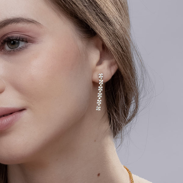 Alyssa Cascading Dangler Diamond Earrings