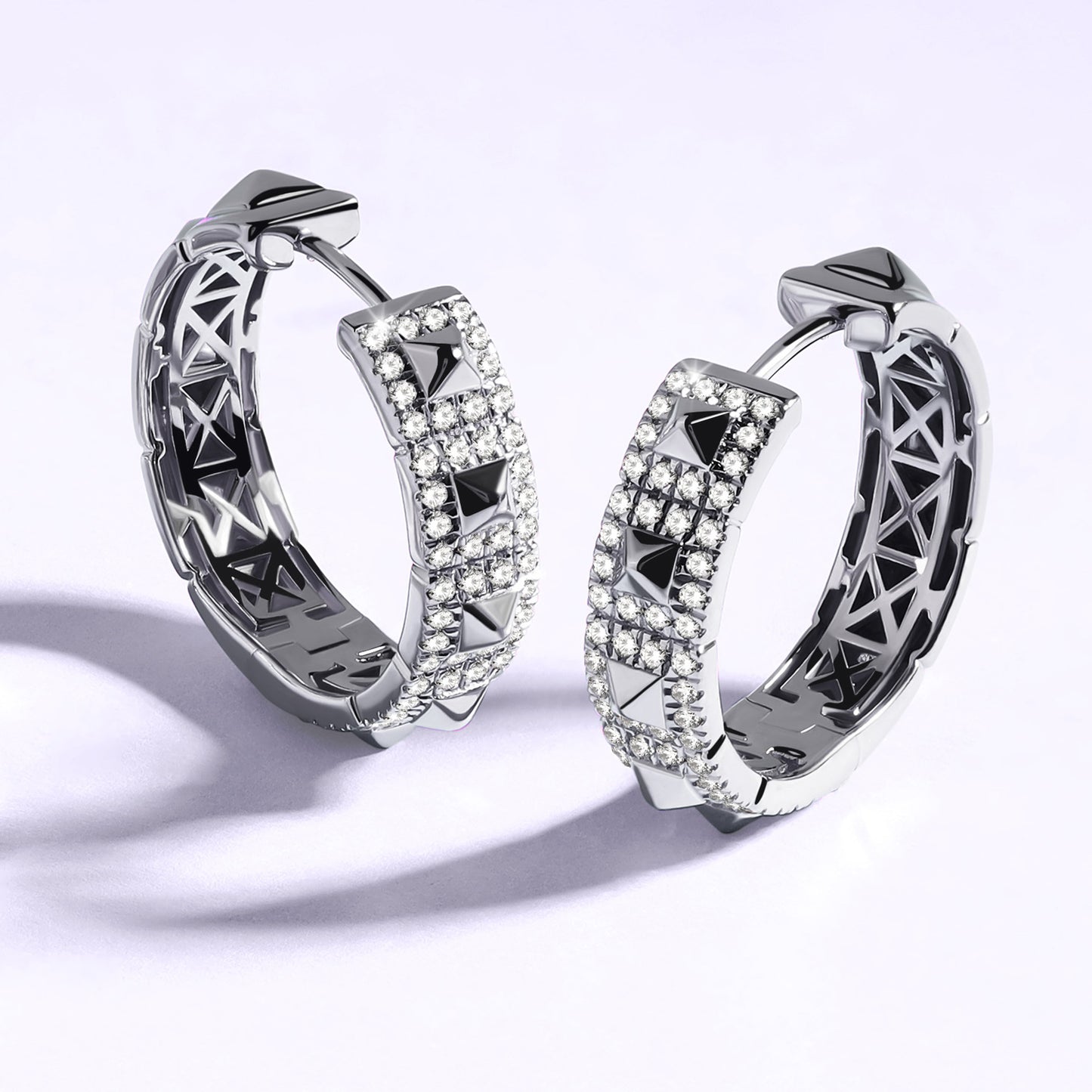 Zenyth Pyramid Luxe Diamond Huggies