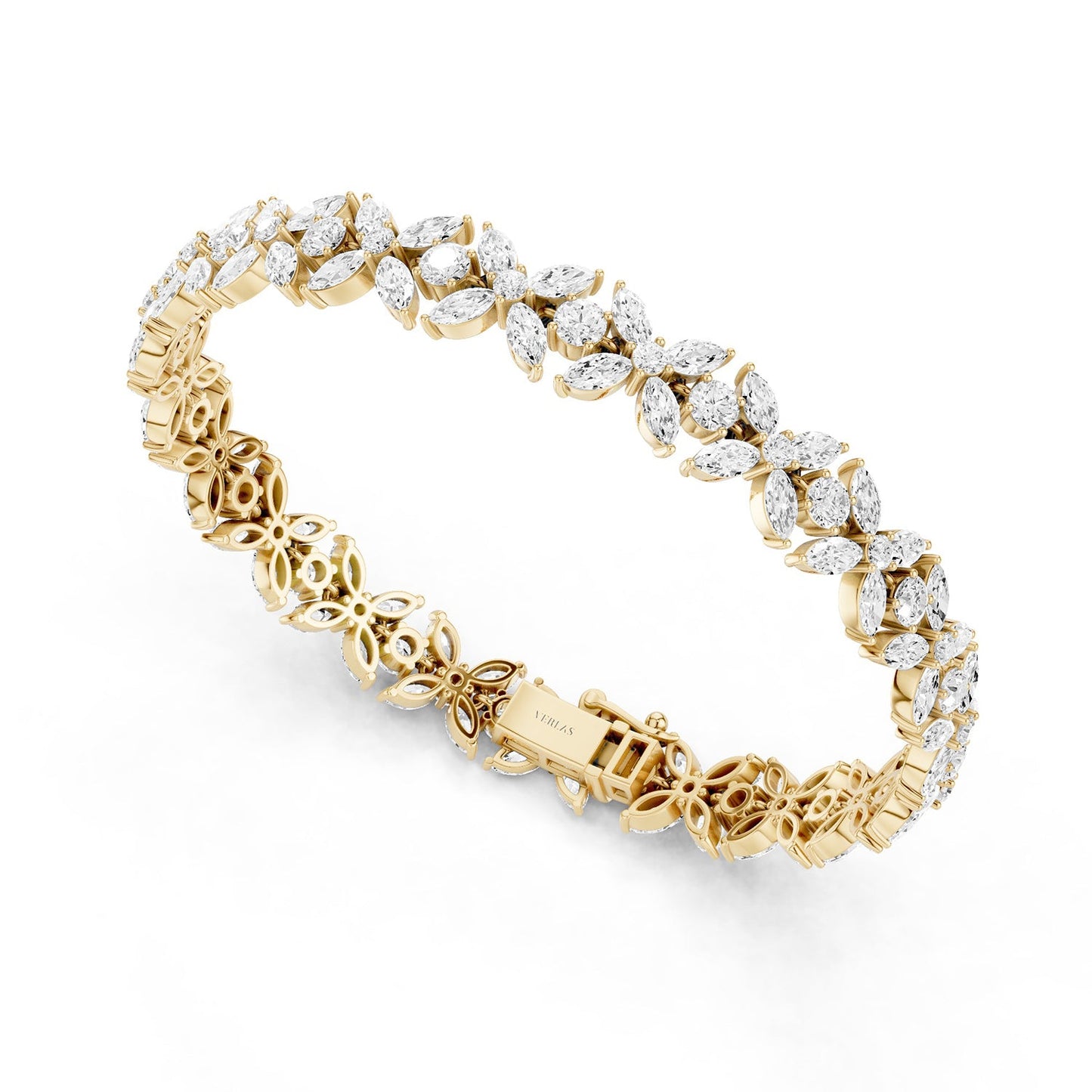 Alyssa Marquise-Cut Floral Tennis Bracelet