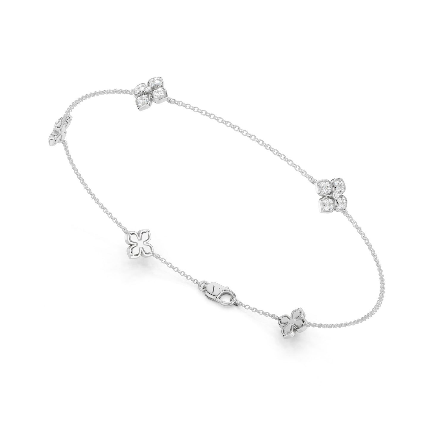 La Fleur Diamond Stationed Radiant Bracelet