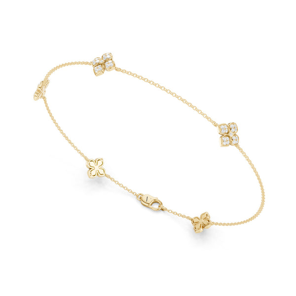 La Fleur Diamond Stationed Radiant Bracelet