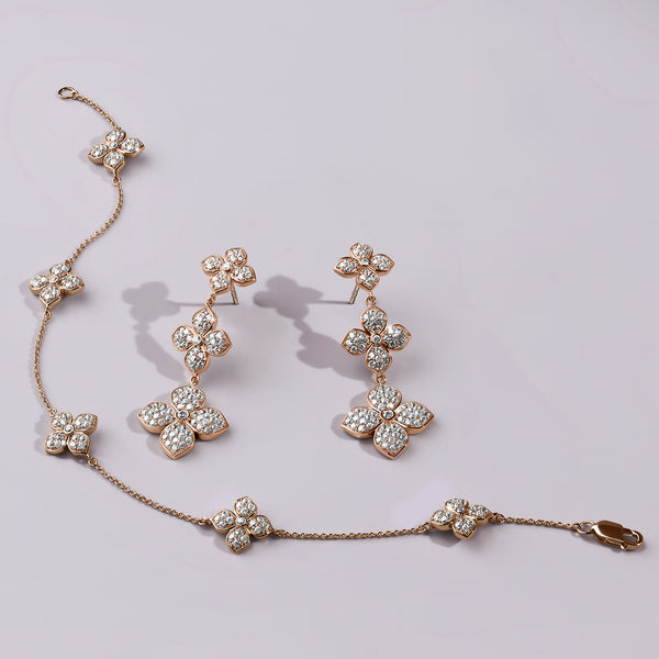 La Fleur Diamond Stationed Radiant Bracelet