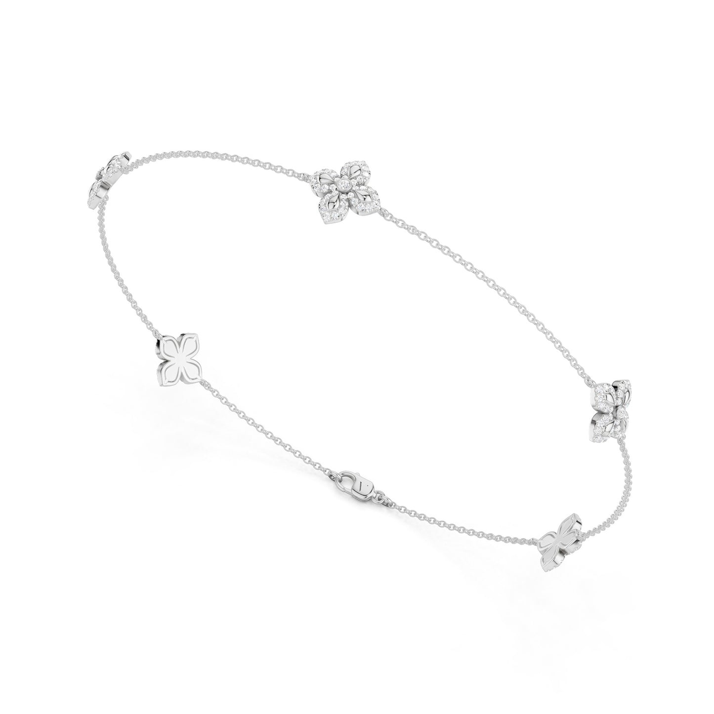 La Fleur Diamond Stationed Contour Bracelet