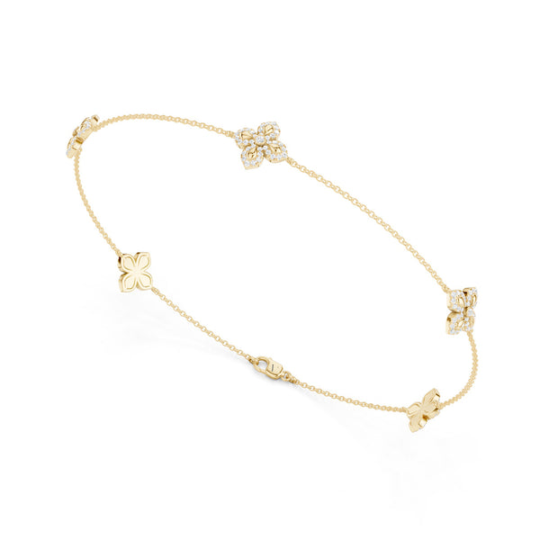 La Fleur Diamond Stationed Contour Bracelet