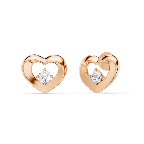 Petite Open Heart Studs