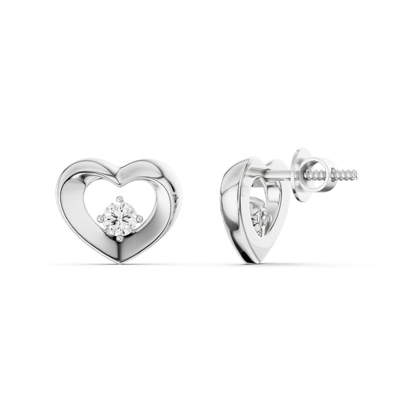 Petite Open Heart Studs