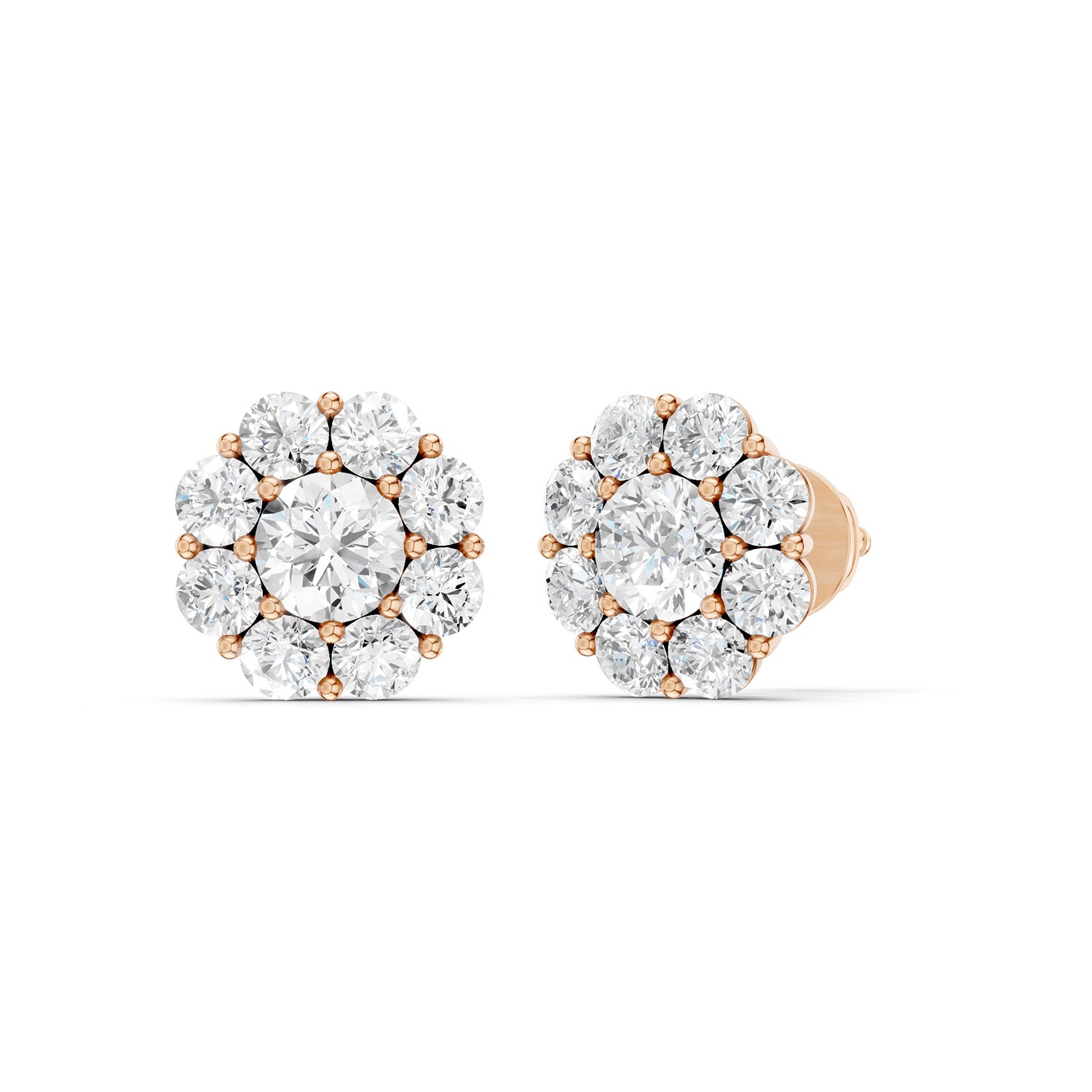 Floral Cluster Basket Studs