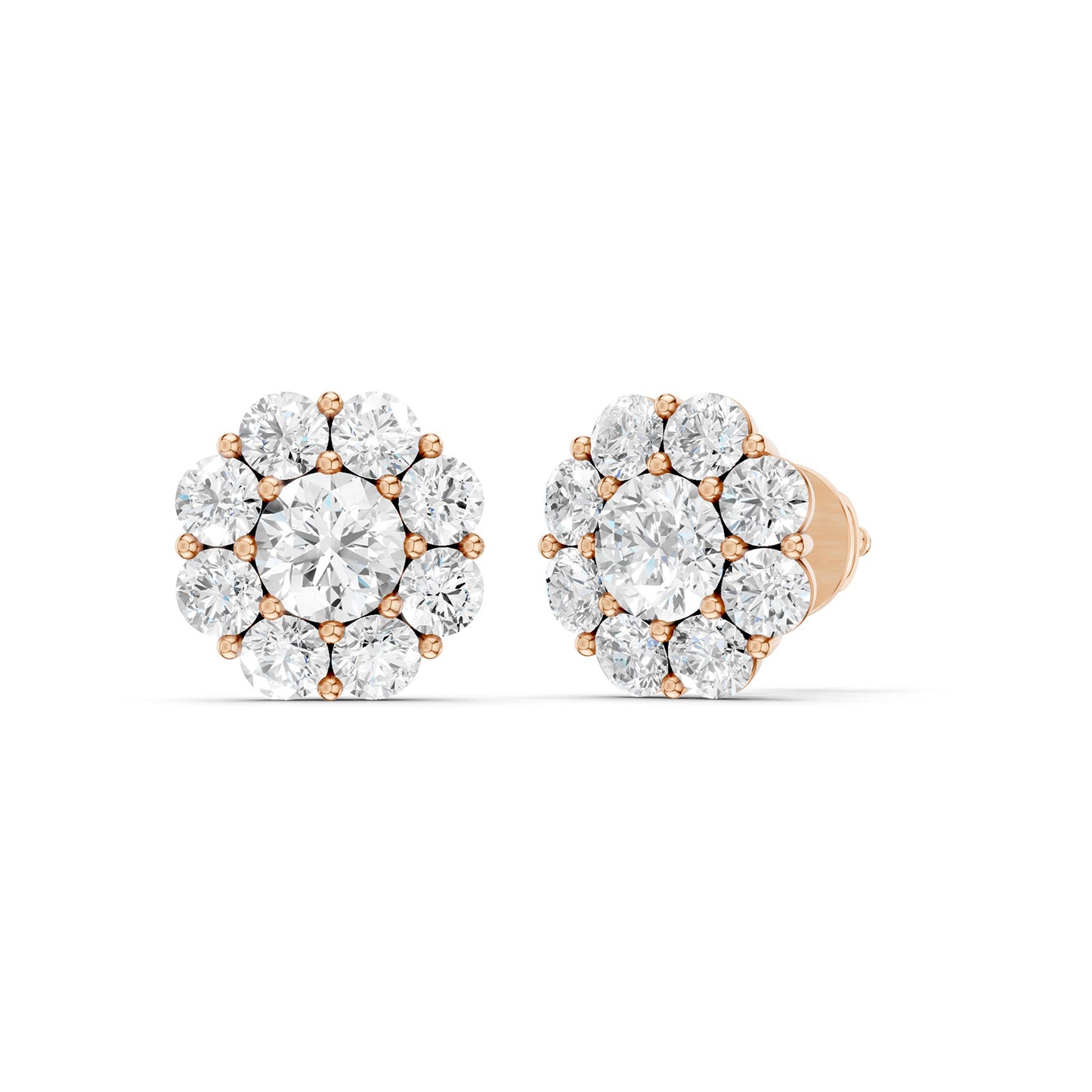 Floral Cluster Basket Studs