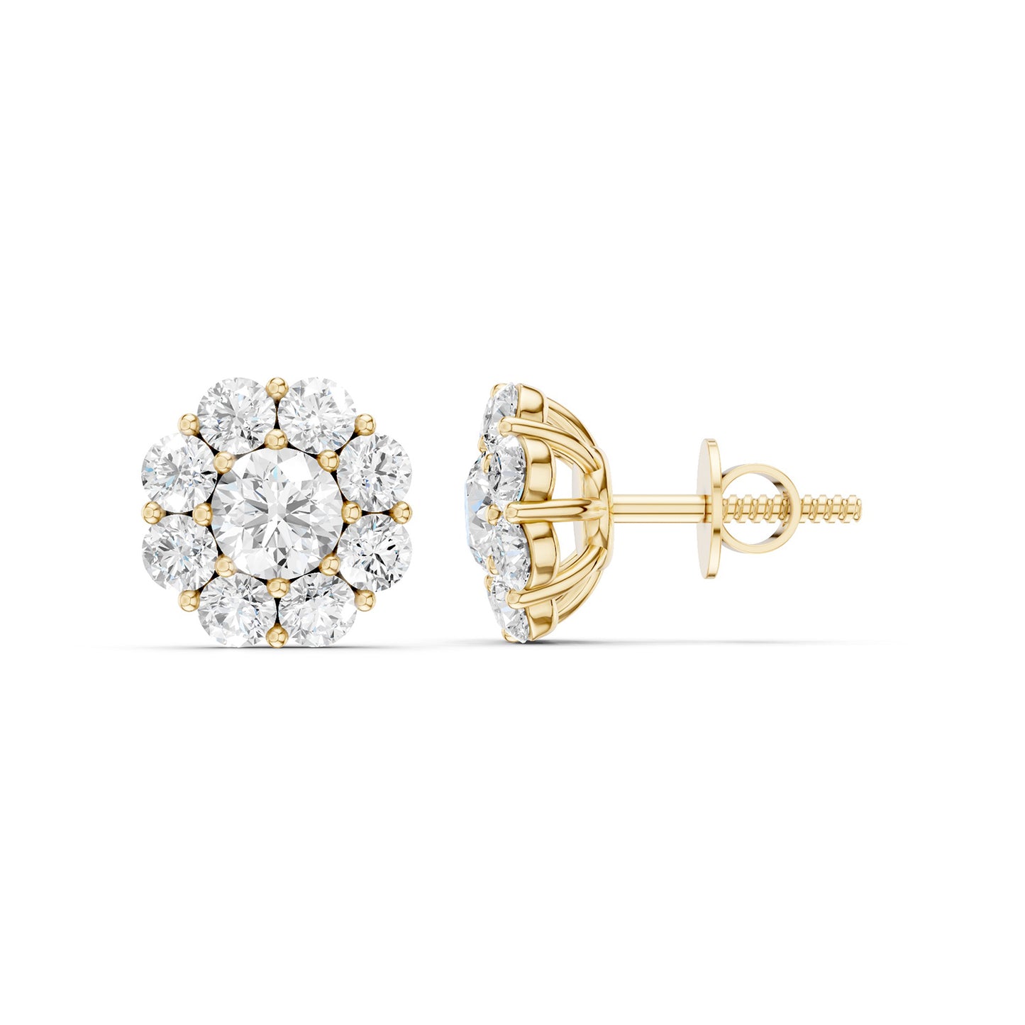 Floral Cluster Baske Studs