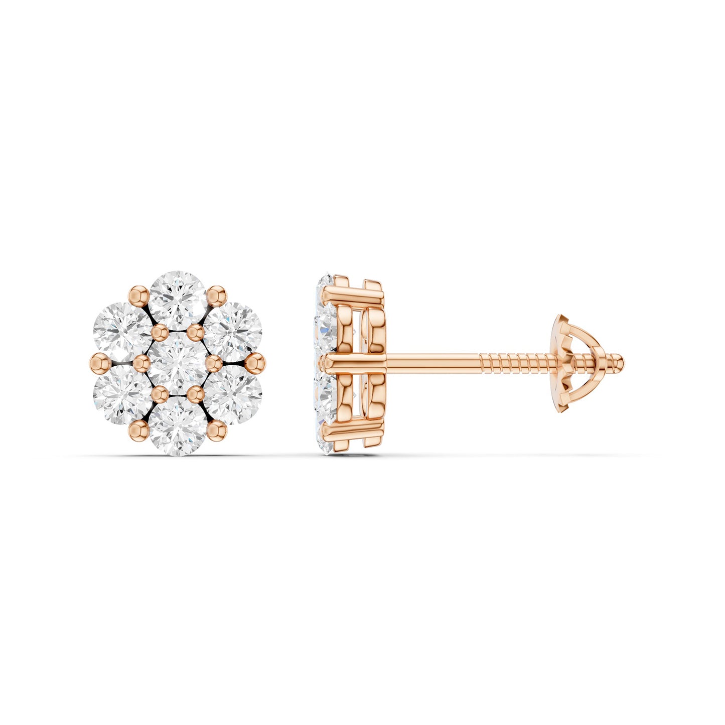 Floral Cluster Studs Large