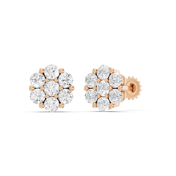 Floral Cluster Studs Large