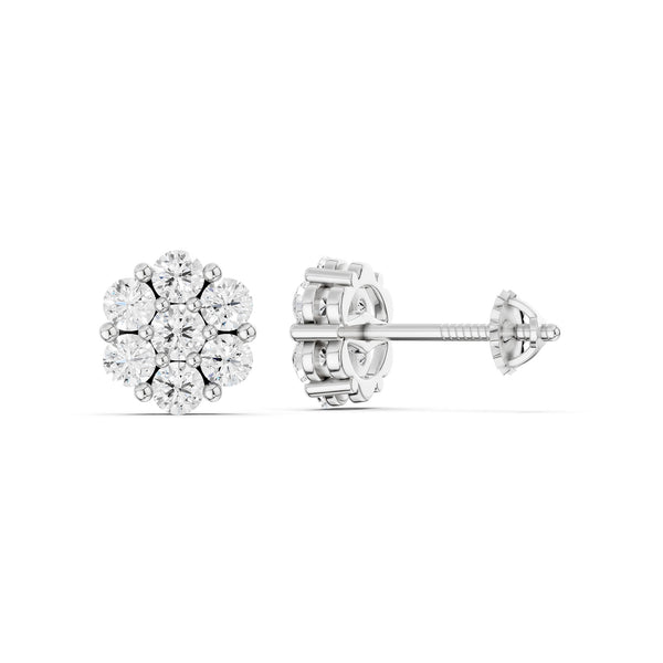 Floral Cluster Studs Large