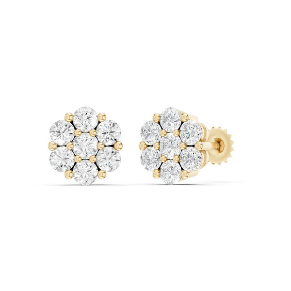 Floral Cluster Studs Large