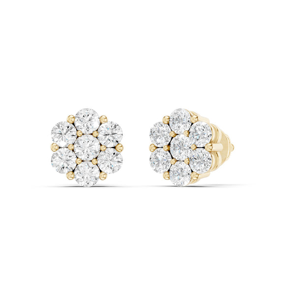Floral Cluster Studs Small