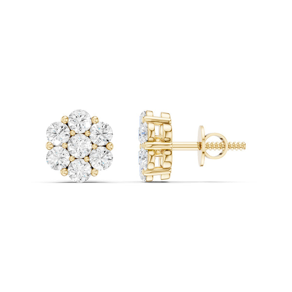 Floral Cluster Studs Small