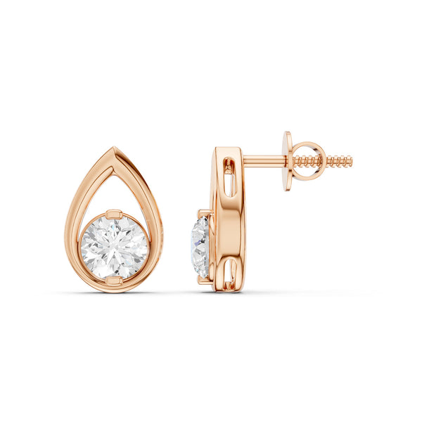 Teardrop Solitaire Studs