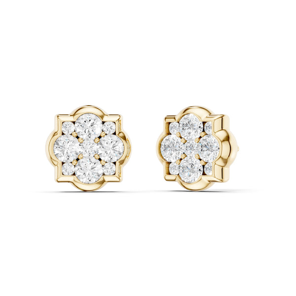 Floral Cluster Studs Medium