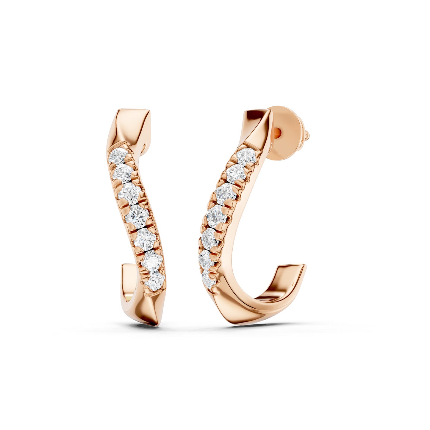 S-Curve Hoop Earrings