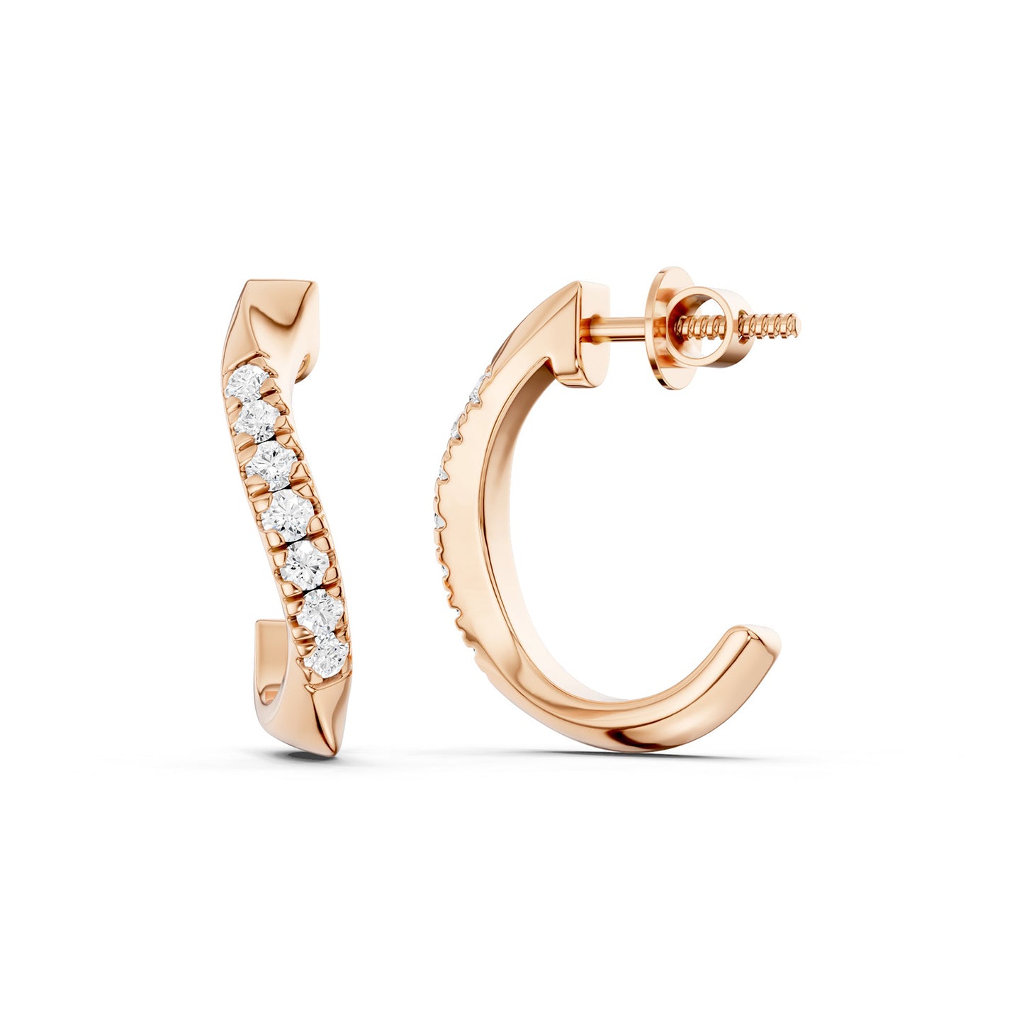 S-Curve Hoop Earrings