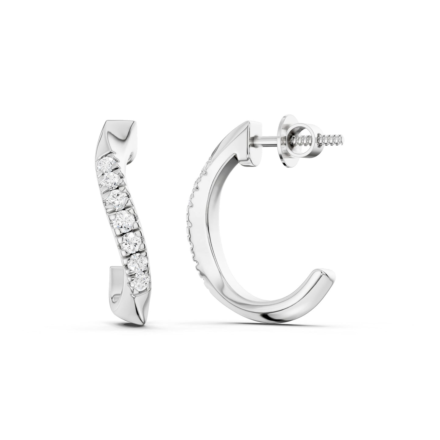 S-Curve Hoop Earrings