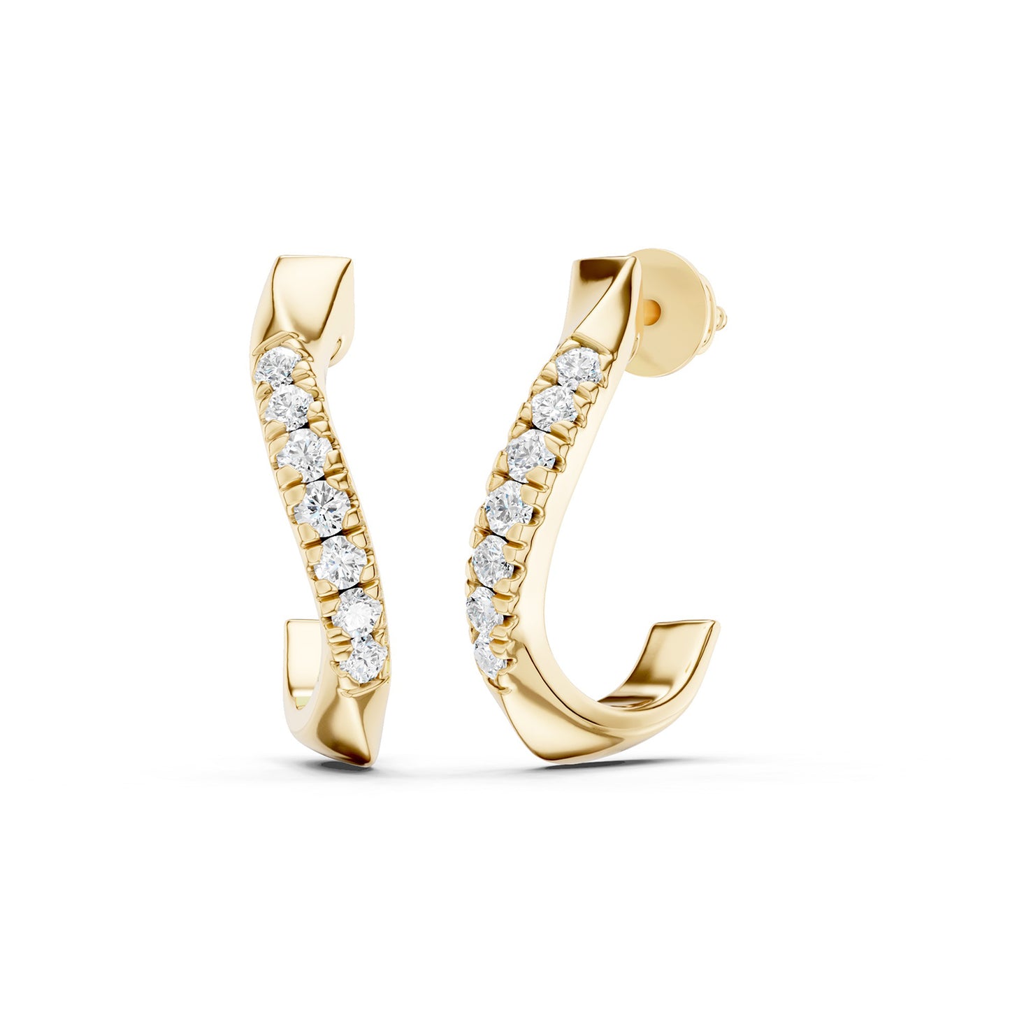 S-Curve Hoop Earrings