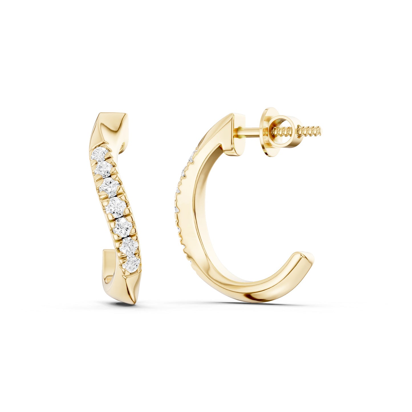 S-Curve Hoop Earrings