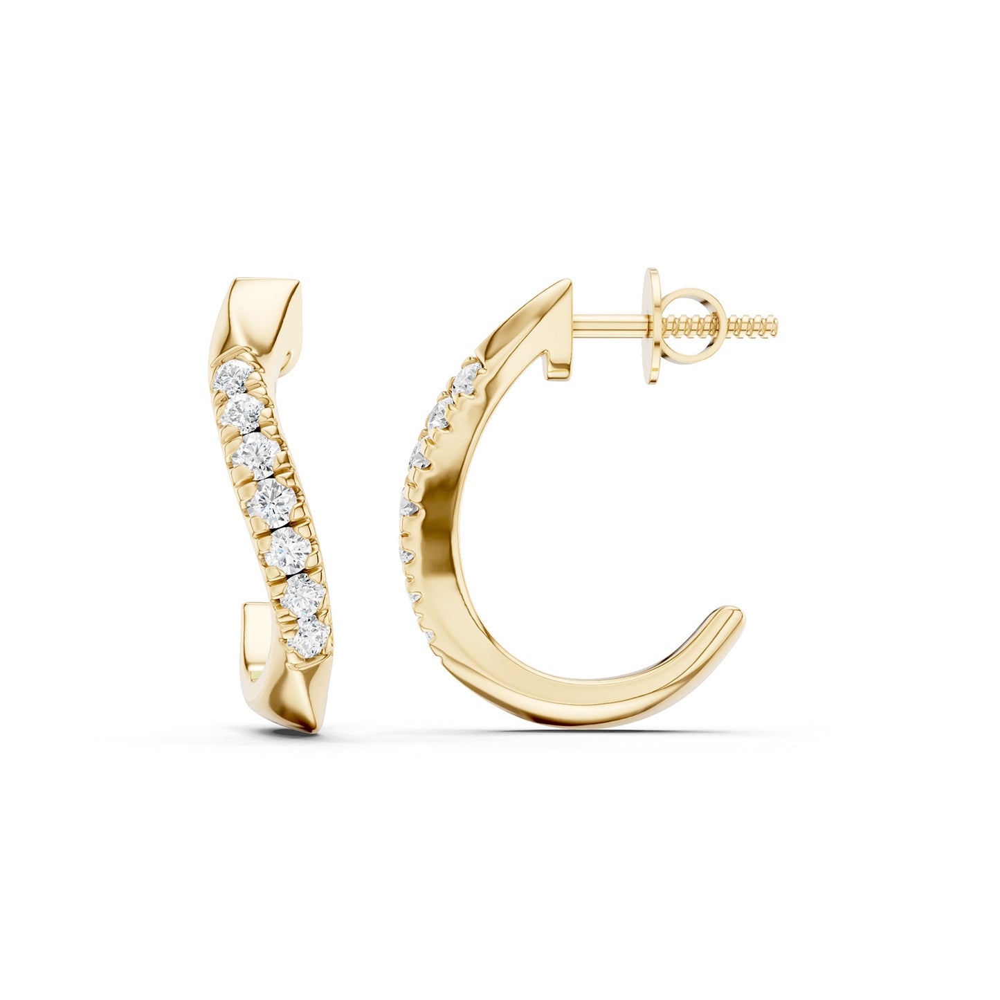 S-Curve Hoop Earrings