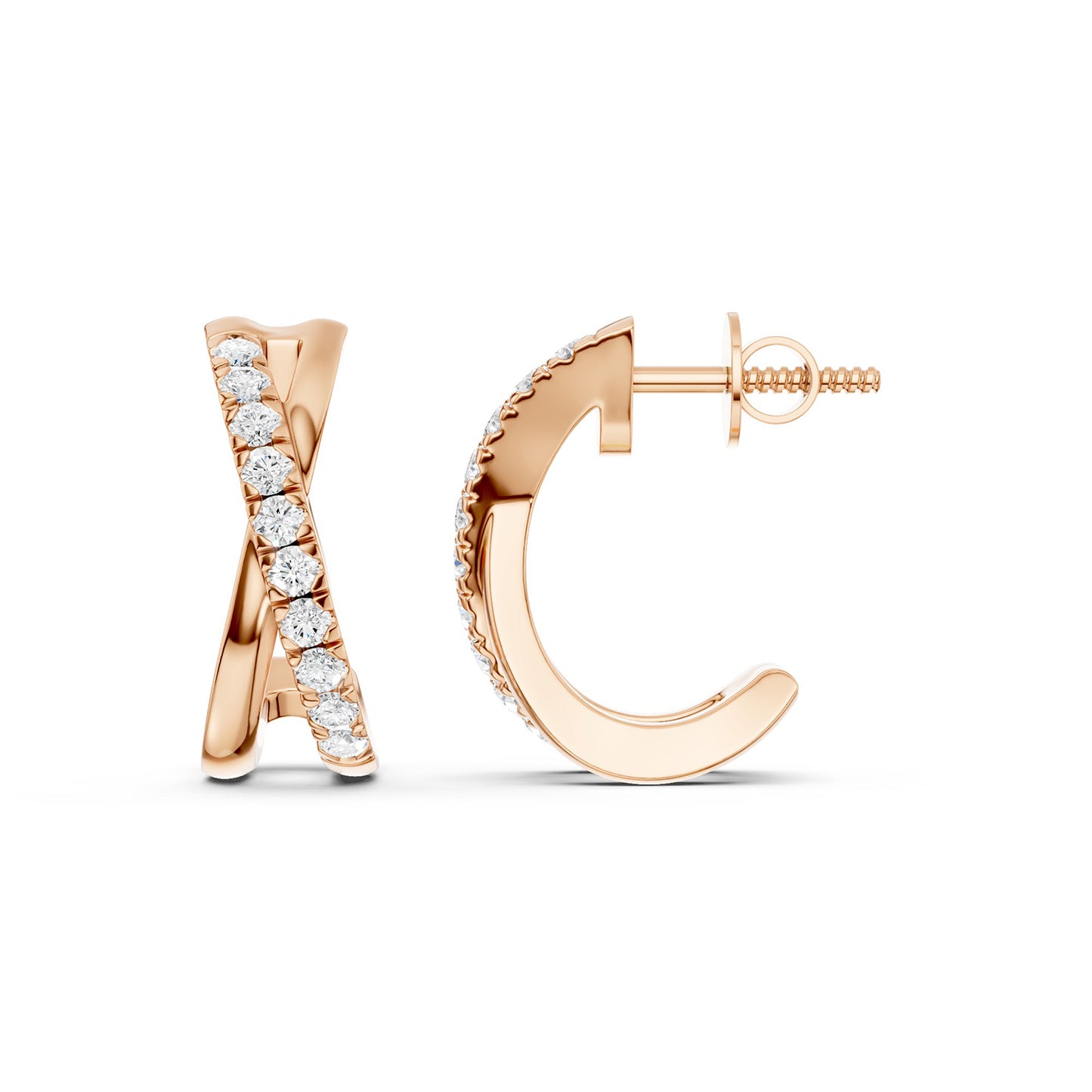 Criss-Cross Open Hoops