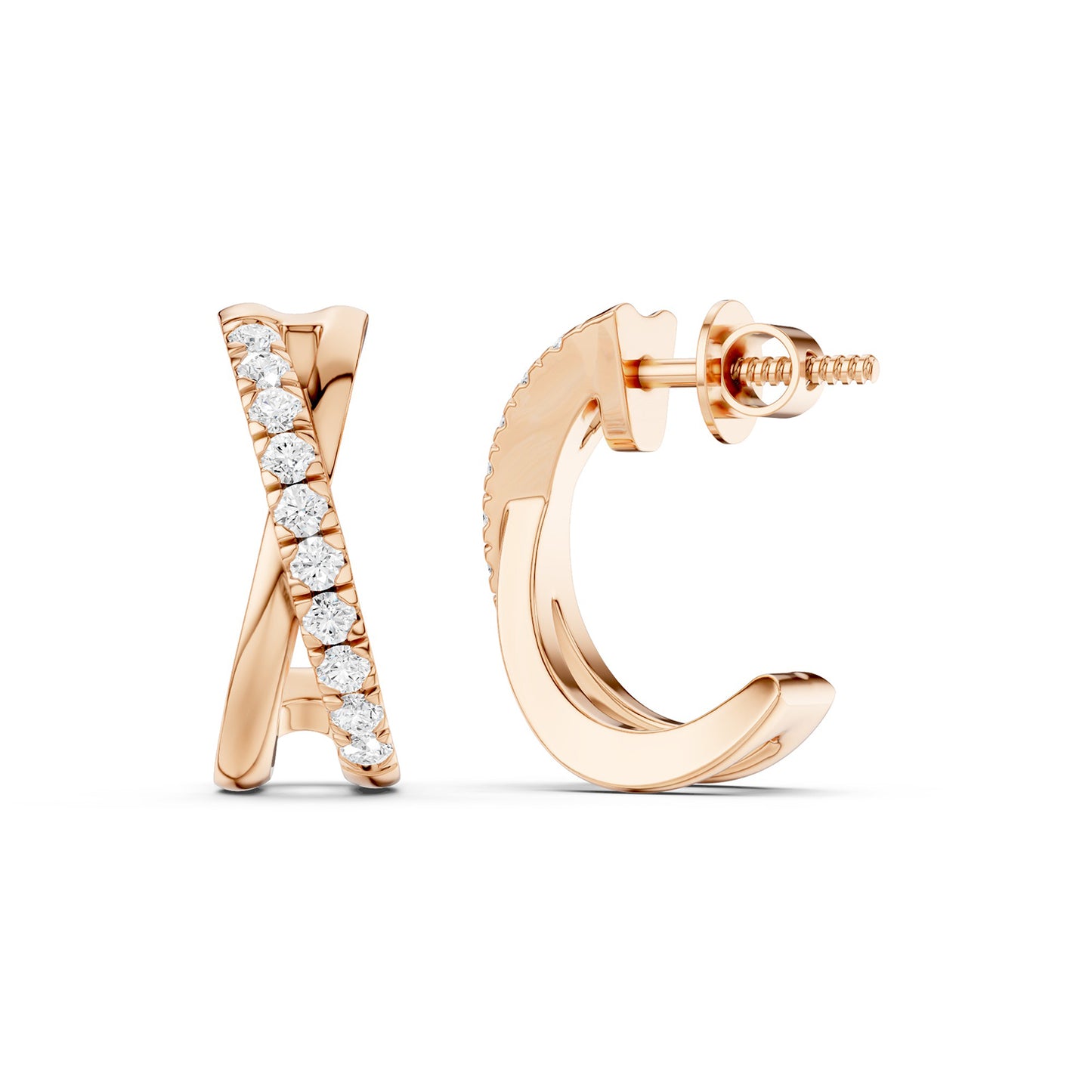 Criss-Cross Open Hoops