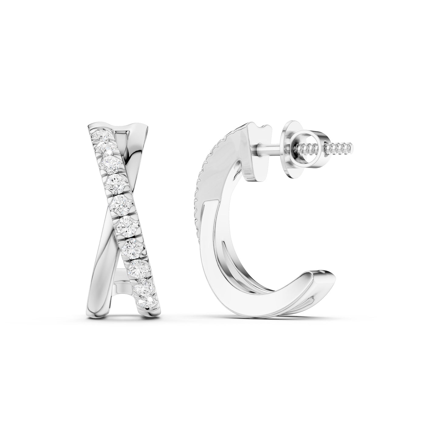 Criss-Cross Open Hoops