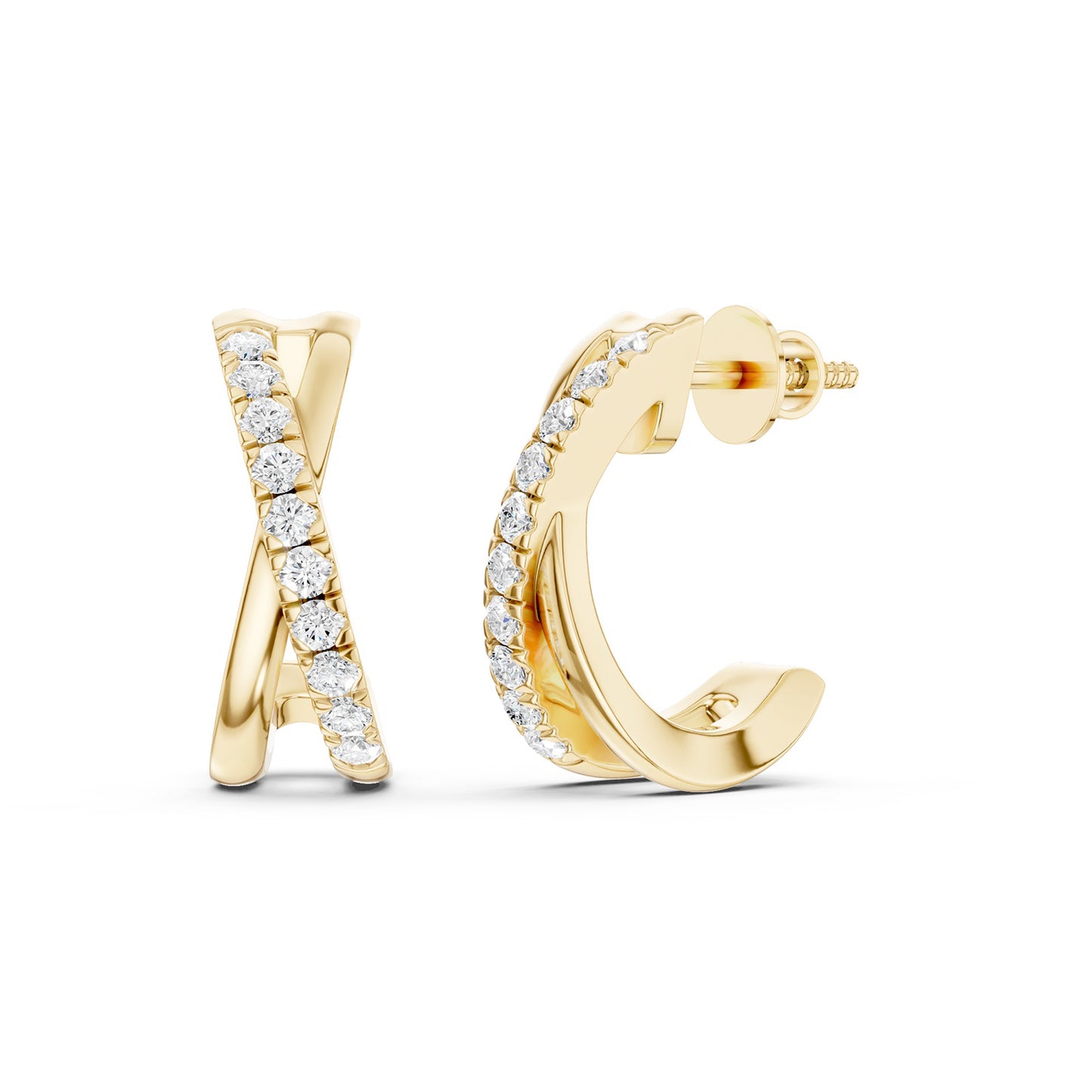 Criss-Cross Open Hoops