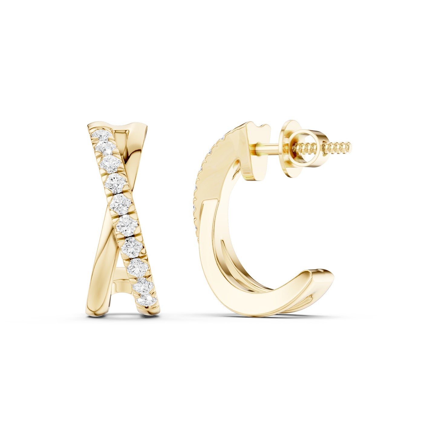 Criss-Cross Open Hoops