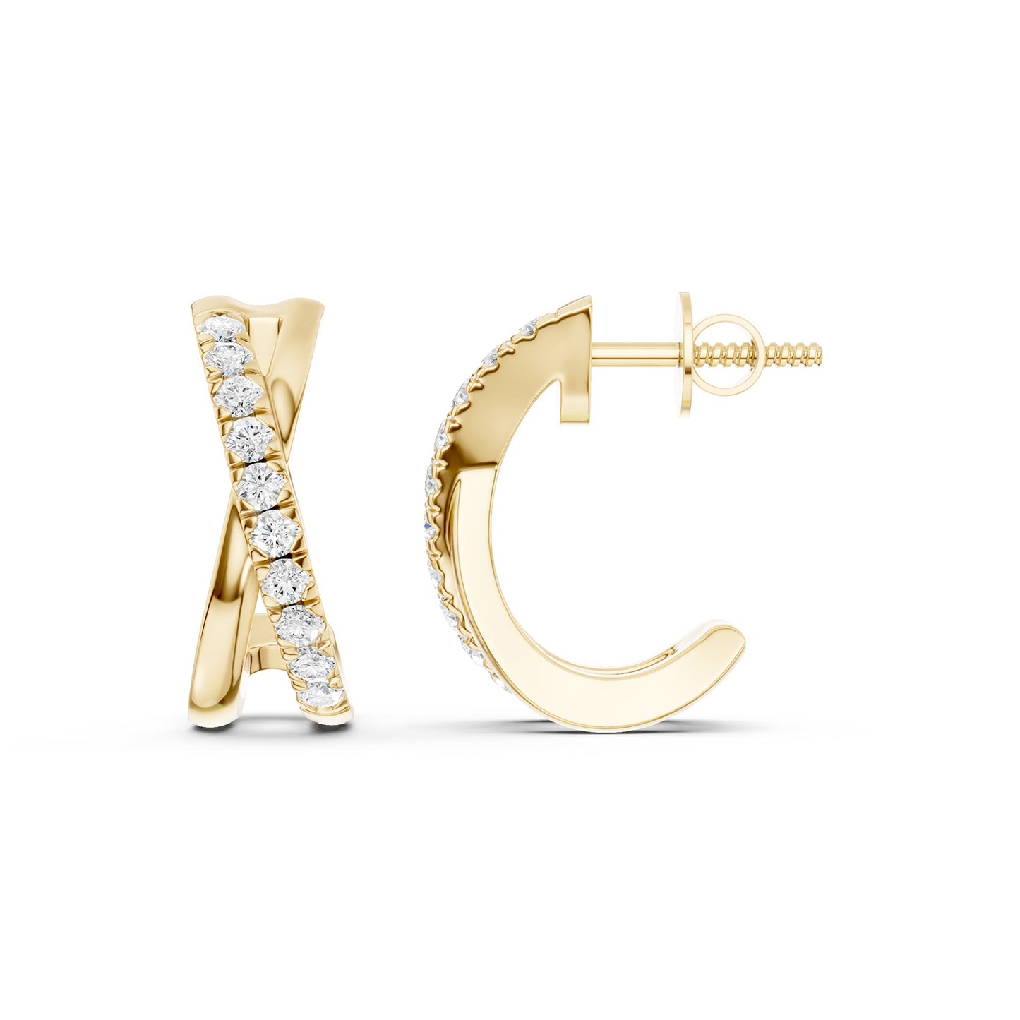 Criss-Cross Open Hoops