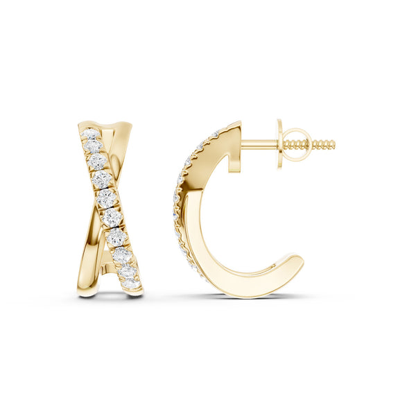 Criss-Cross Open Hoops