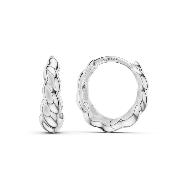 Twisted Rope Gold Huggie Hoops