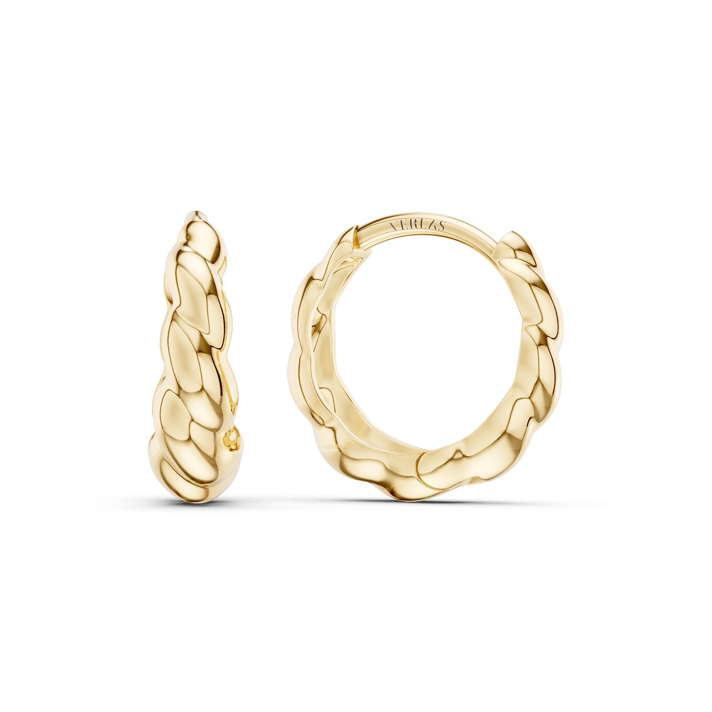 Twisted Rope Huggie Hoops