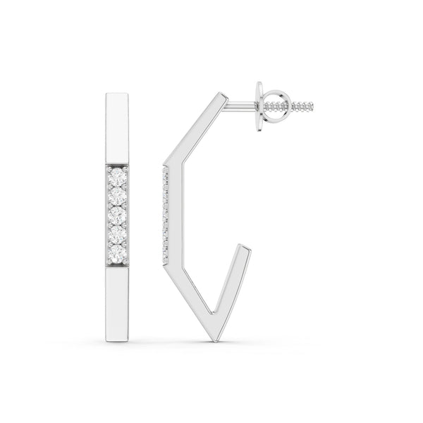 Sleek Triple Sparkle Studs