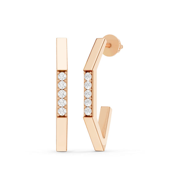 Sleek Triple Sparkle Studs