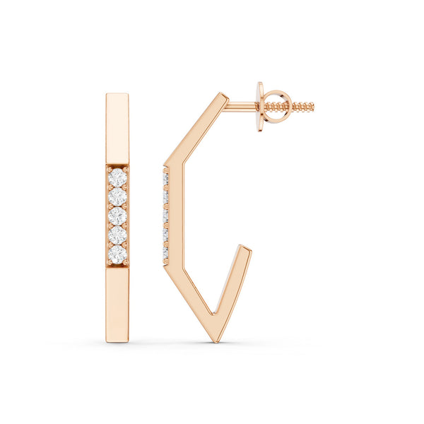 Sleek Triple Sparkle Studs