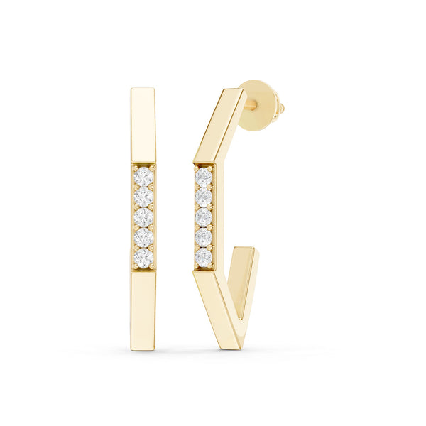 Sleek Triple Sparkle Studs