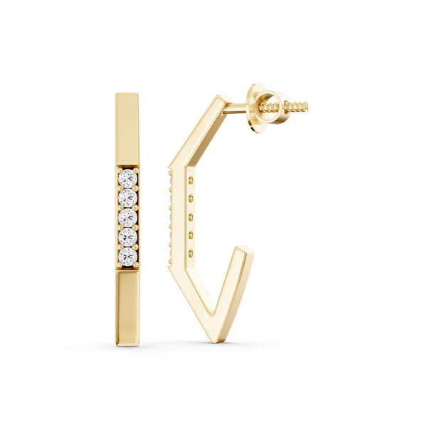 Sleek Triple Sparkle Studs