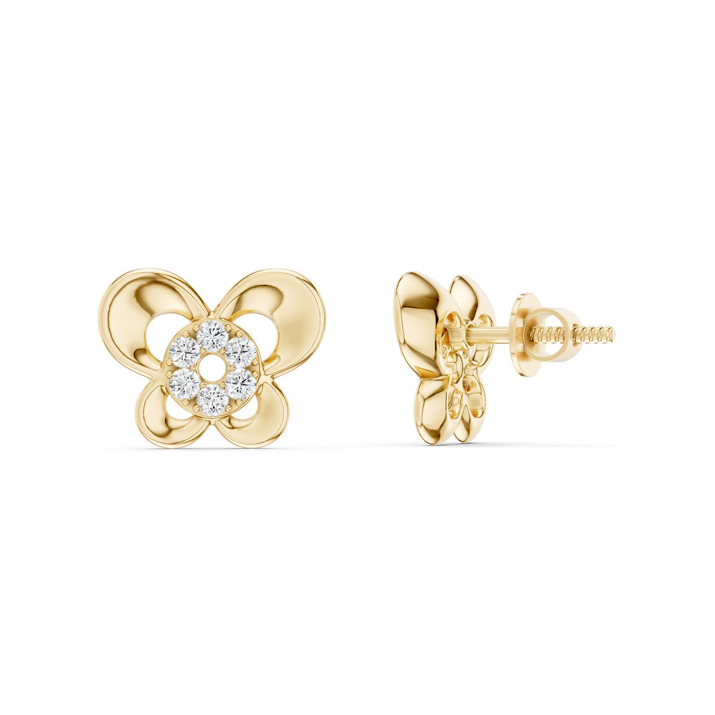 Halo Cluster Butterfly Studs