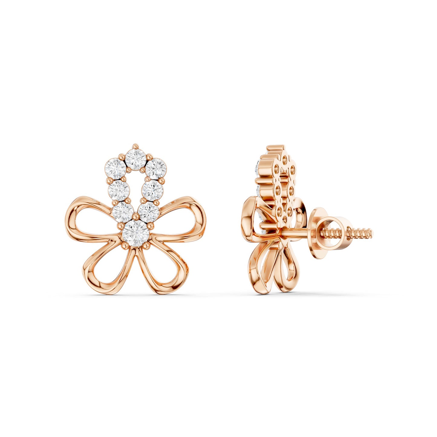 Floral Silhouette Studs