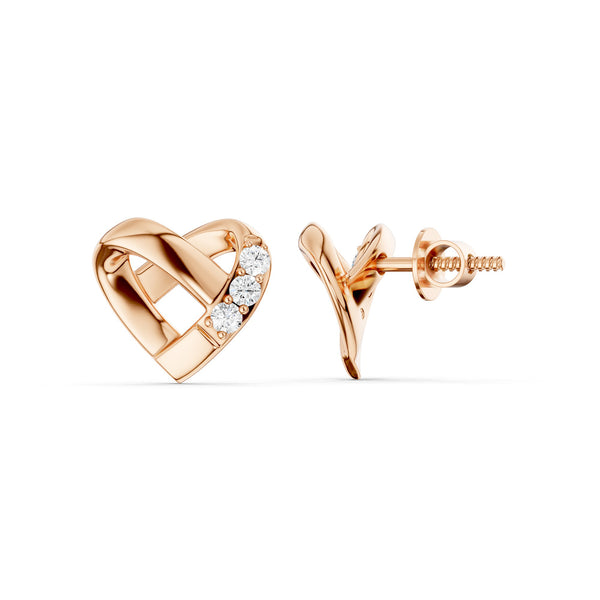 Entwined Heart Studs