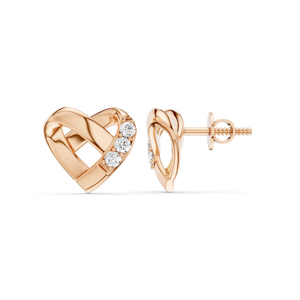 Entwined Heart Studs