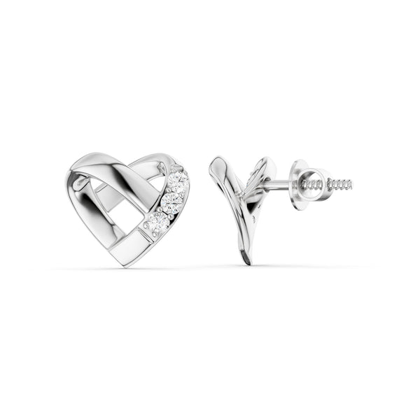 Entwined Heart Studs