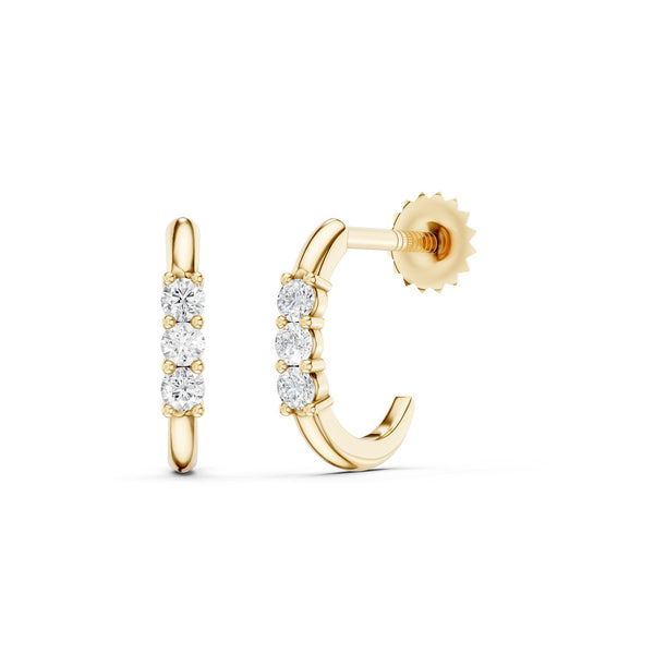 Trio Lumière Huggie Hoops