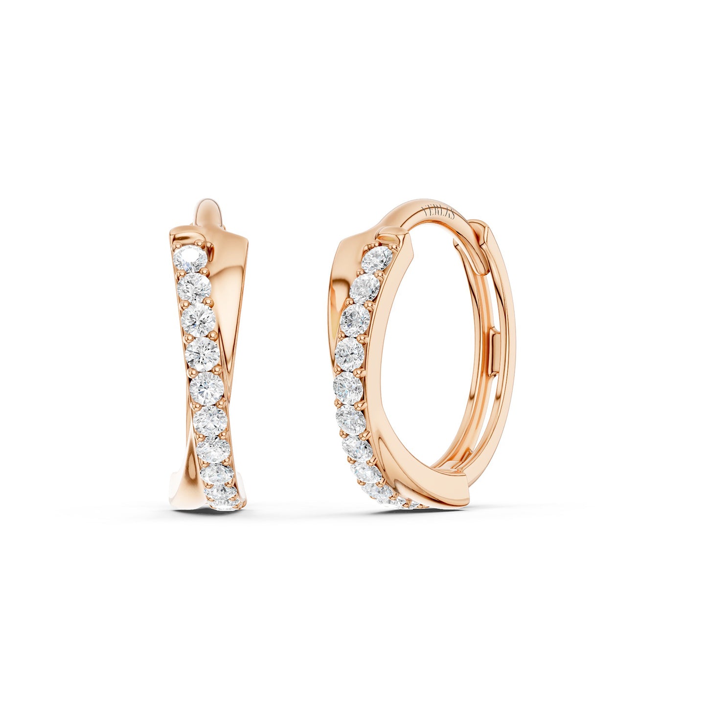 Twisted Huggie Hoop Earrings