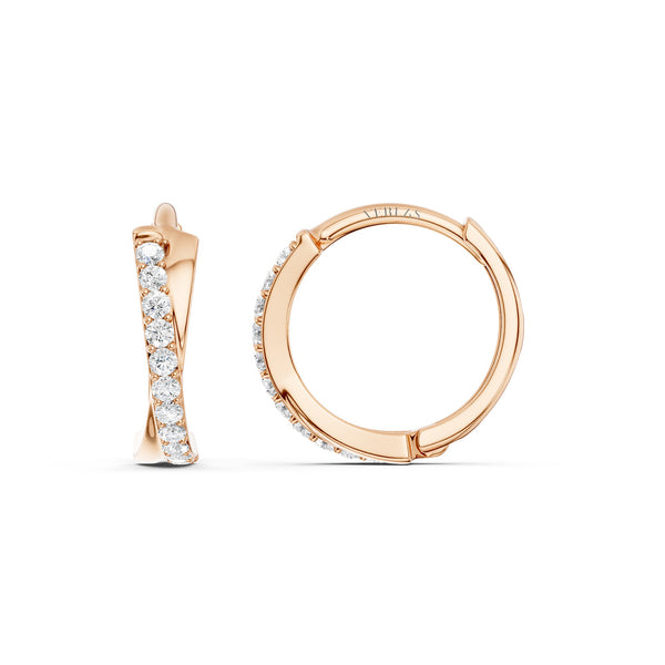 Twisted Huggie Hoop Earrings